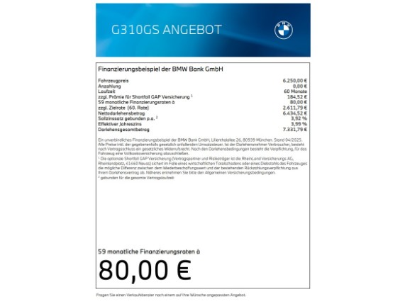 BMW G310GS, 0019951