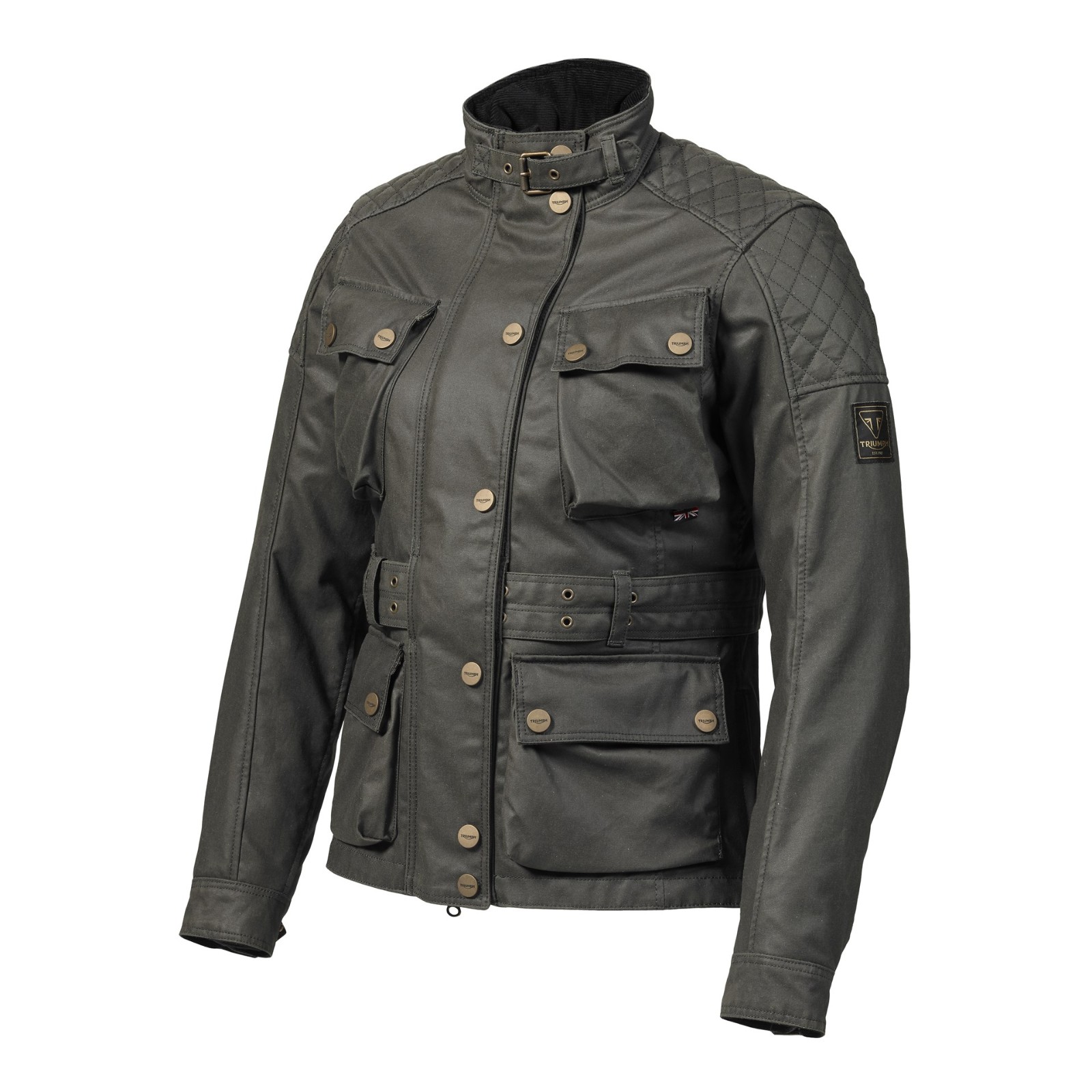 Jaqueta Triumph Triumph Beck Waxed Jacket Leather Blouson Moto