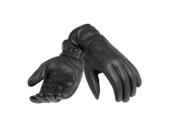 Vance black Leder Handschuh