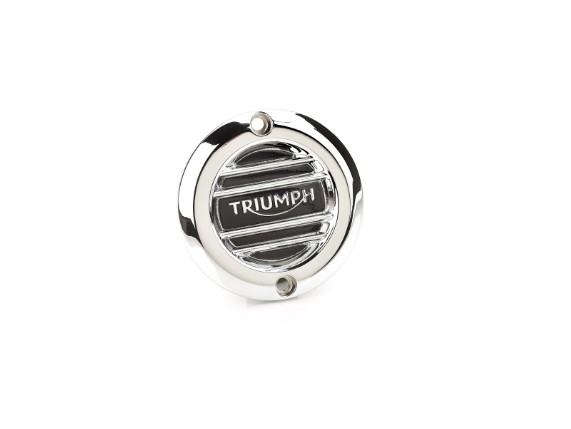 A9610251, CLUTCH BADGE, RIBBED, CHR