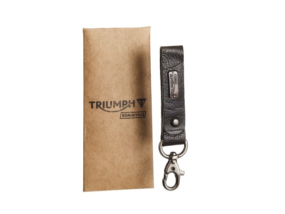 MKRA18382, GREY LEATHER KEYRING X1