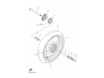Original Gussfelge vorne für XJ6 / Diversion BJ 2009-2011, 2013, 2016 schwarz 36B-25168-00-98