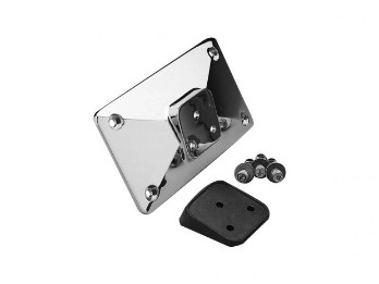 Laydown License Plate Mount Kit Pyramid Style Mount Chrome 14199
