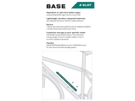Monatge-Basis Flaschenadapter B-RAD 4-Slot Base schwarz (6) B-RAD_Base4_illustration_590x