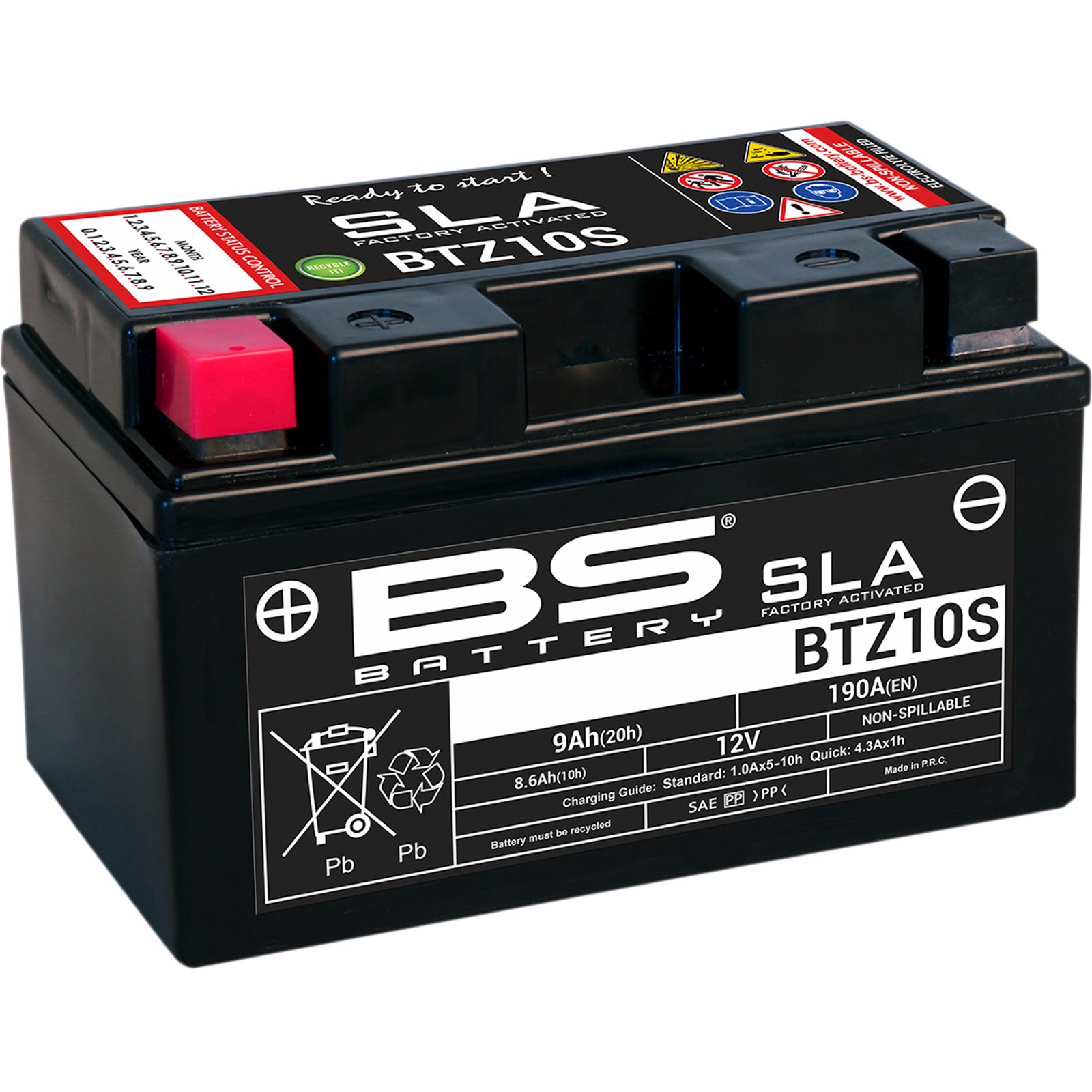 Аккумулятор bs battery. Аккумулятор BS-Battery btz10s-BS. BS Battery 300636. Btz10s (fa) аккумулятор BS SLA, 12в, 8.6 Ач, 190 а 150x88x93, прямая (+ / -), (ytz10s). Аккумулятор SLA BS 12 10.