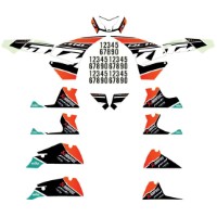 Aufkleber-Satz / Sticker "RACE" 125 bis 390 RC