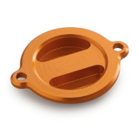 CNC Ölfilterdeckel orange eloxiert 125 bis 390 Adventure, Duke & RC