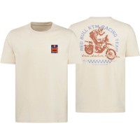 Red Bull Sunset T-Shirt | Beige Herren-Shirt mit Backprint