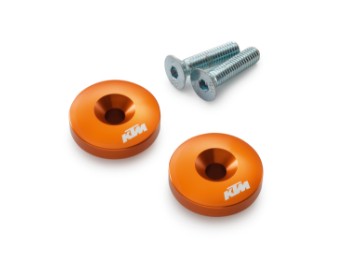 CNC Lenkerenden orange eloxiert 125-390 Duke & RC