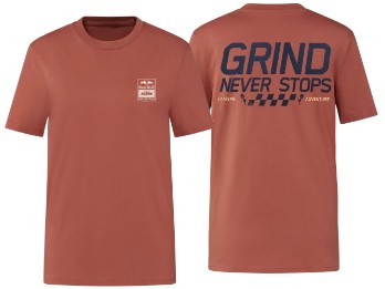 Red Bull Hazy T-Shirt | Braunes Herren-Shirt Backprint