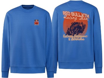 Red Bull Sunset Sweater | Blauer Herren-Sweater mit Backprint