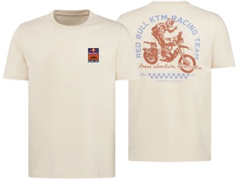 Red Bull Sunset T-Shirt | Beige Herren-Shirt mit Backprint