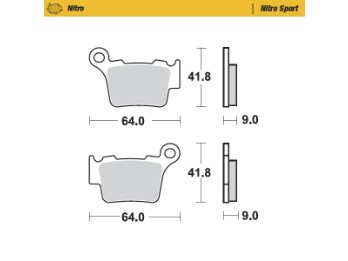 Moto-Master Bremsbelag hinten | Nitro Sport Sinter Offroad Kontrolle