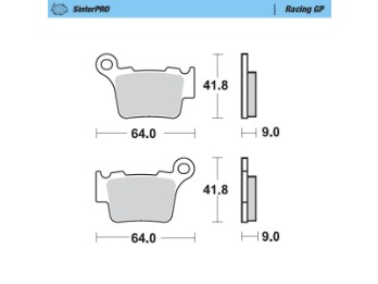 Moto-Master Bremsbelag hinten | Racing GP Sinter Profi Offroad