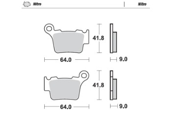 Moto-Master Bremsbelag hinten | Nitro Sinter Offroad Haltbarkeit