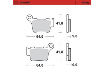 Moto-Master Bremsbelag hinten | Racing Sinter Offroad Performance