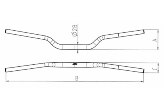 5480200130004, LENKER D=28MM SX/EXC ORANGE