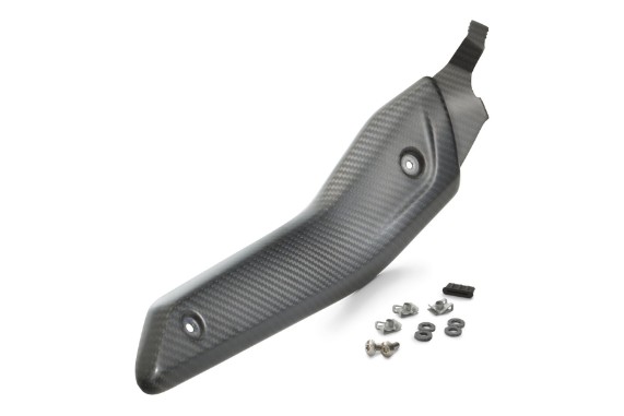 KTM 690 Carbon Hitzeschutz Detail | sportlicher Carbon-Look
