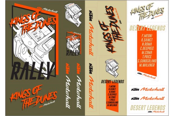 KTM Aufkleber Bogen | SPECIAL EDITION DESERT STICKER SHEET