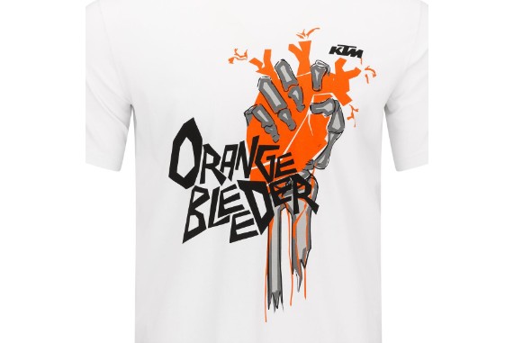 KTM Orange Bleeder Tee Detail | Bio-Baumwoll-Shirt von KTM
