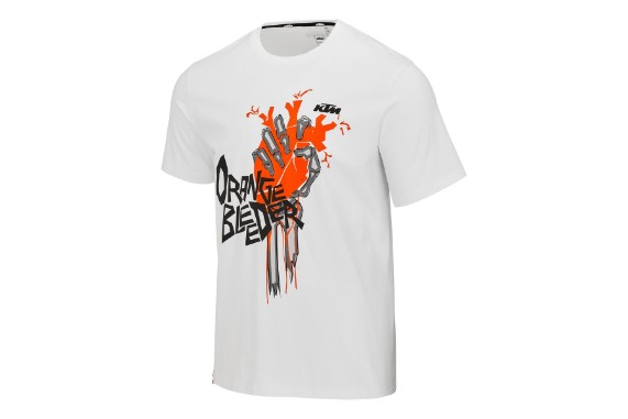 KTM Orange Bleeder Tee Front | Organic-Cotton-Shirt im Lifestyle-Look