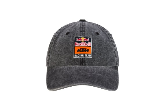 KTM Red Bull Ride Washed Out Cap Front | Schwarze Unisex Cap mit Team-Patch