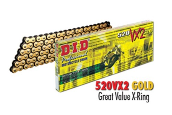 X-Ring Kette | VX3 | gold/schwarz | 520er Teilung