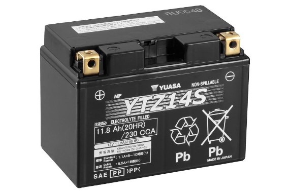 Yuasa YTZ14S | AGM Motorradbatterie | 12V Starterakku für KTM