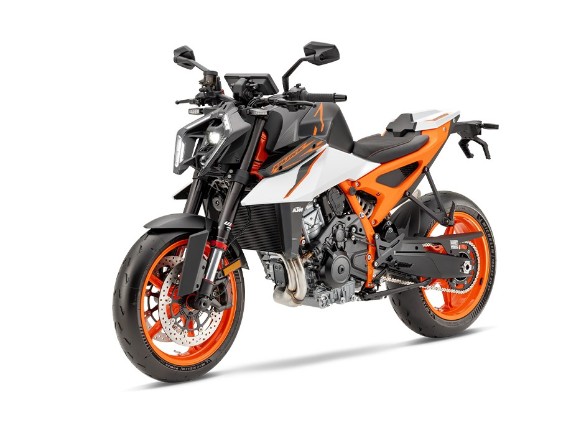 Frontansicht rechts KTM 990 DUKE R 2025 - Street-Performance in Reinkultur