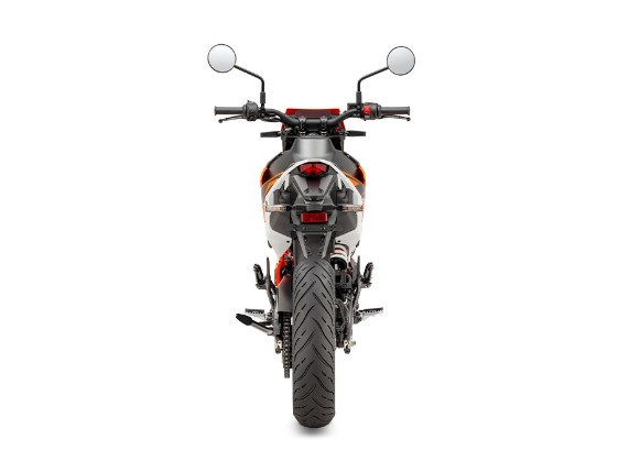 KTM 125 SMCR Supermoto Rückansicht - klar und funktional