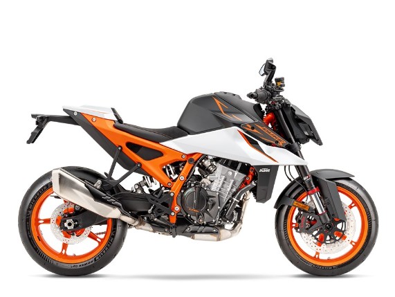 Rechte Seitenansicht der KTM 990 DUKE R 2025 - Dynamik und Stil vereint