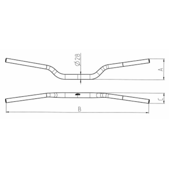 5480200130004, LENKER D=28MM SX/EXC ORANGE
