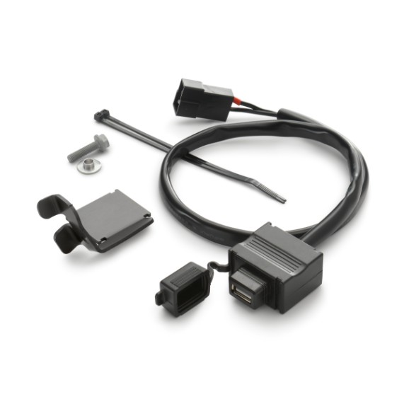64112950044, Halteblech USB-Stecker kpl