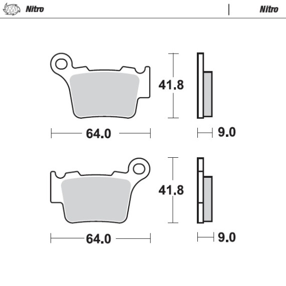 Bremsbelagsatz | EXC/SX | Nitro | Hinten