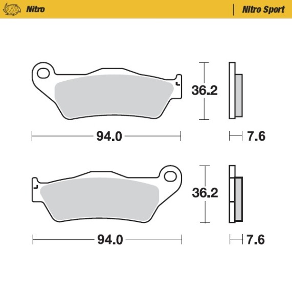 Bremsbelagsatz | EXC/SX | Nitro Sport | vorne