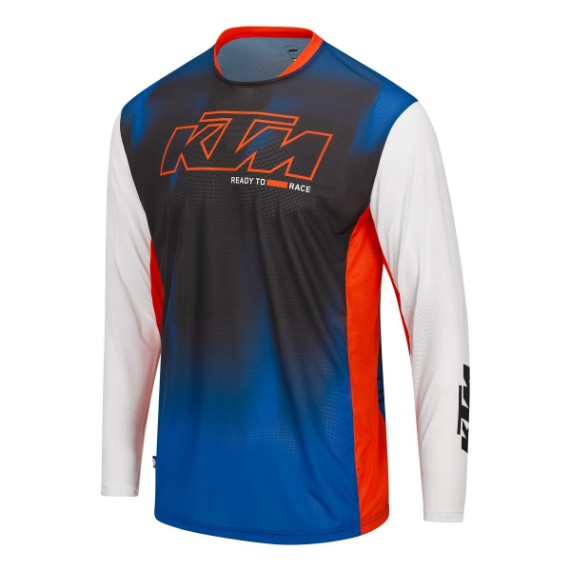 KTM Pounce Jersey Blue Vorderseite | Leichtes Motocross-Jersey