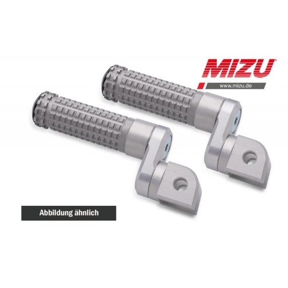 Mizu | Flex Race | Fahrerfußraste | 990 SuperDuke | silber, silber | 22mm Versatz