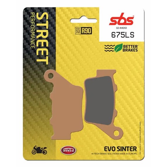 SBS 675LS | Sinter Bremsbeläge für Hinterrad & Touring