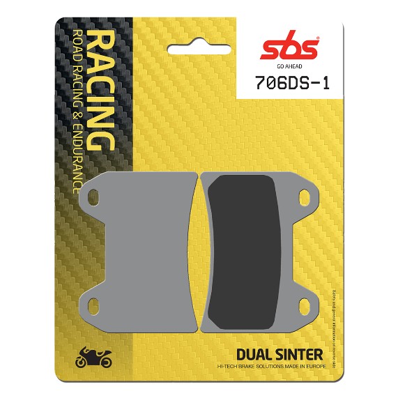 SBS 706DS-1 | Dual Sinter Bremsbeläge für Racing & Endurance |  (Giftiger Biss)