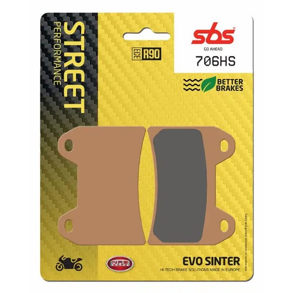 SBS 706HS | Sinter Bremsbeläge für Straße & Sport | Hochleistung