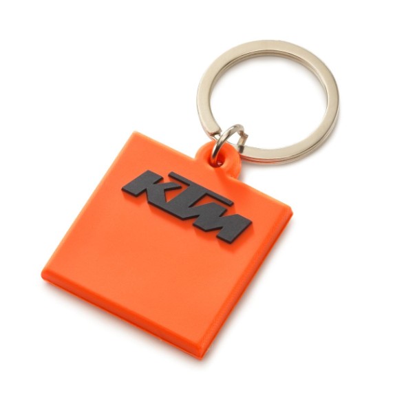 Schlüssel Anhänger Aufkleber | Logo rubber keyholder orange | vorne