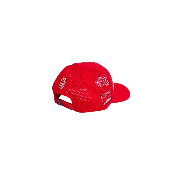 TLD GASGAS Team Cap Rot | Rückansicht mit Snapback