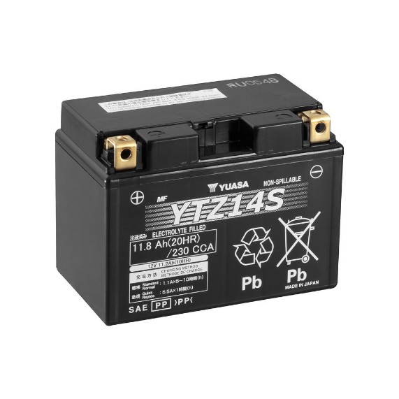 Yuasa YTZ14S | AGM Motorradbatterie | 12V Starterakku für KTM