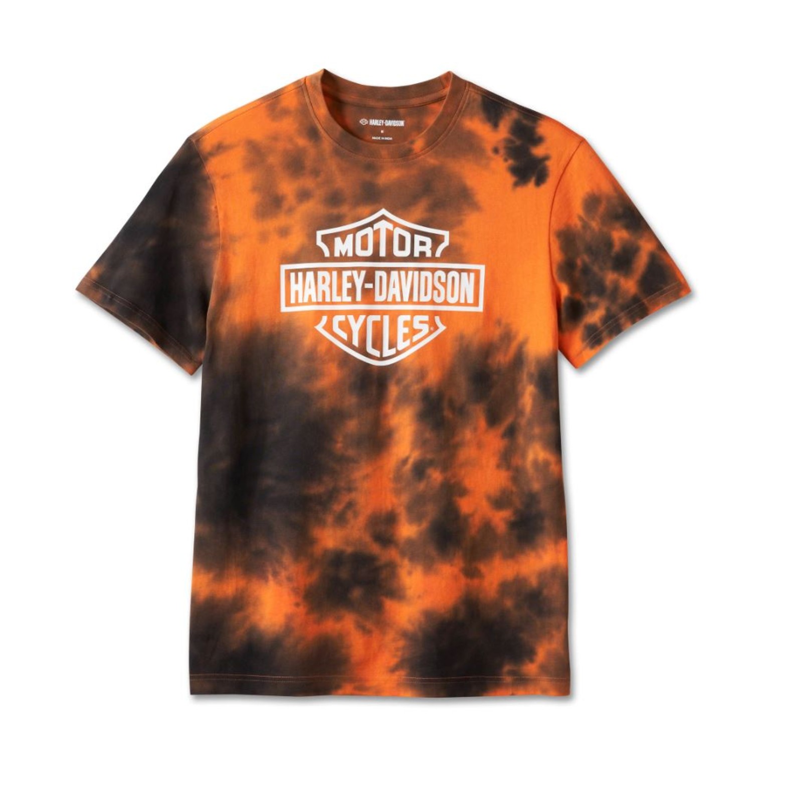 Bar & Shield Tie Dye T-Shirt für Herren - Harley Orange