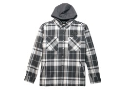 Hemdjacke 'Up North Sherpa', hellgrau karriert