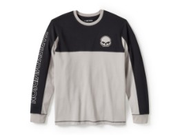 Willie G Skull Colorblock Langarm T-Shirt