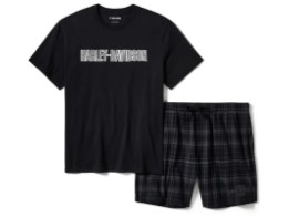 Karo Schlafanzug Shorts Set