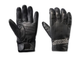 Herren 120th Anniversary True North Leder Handschuhe, schwarz