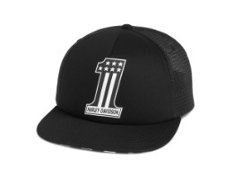 Unisex Bar & Shield Cappy Mini Skull #1 Baseball-Cap Biker Kappe mit Druckknopf Verschluss Motorrad