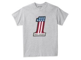 #1 Race Graphic T-Shirt für Herren, grau 